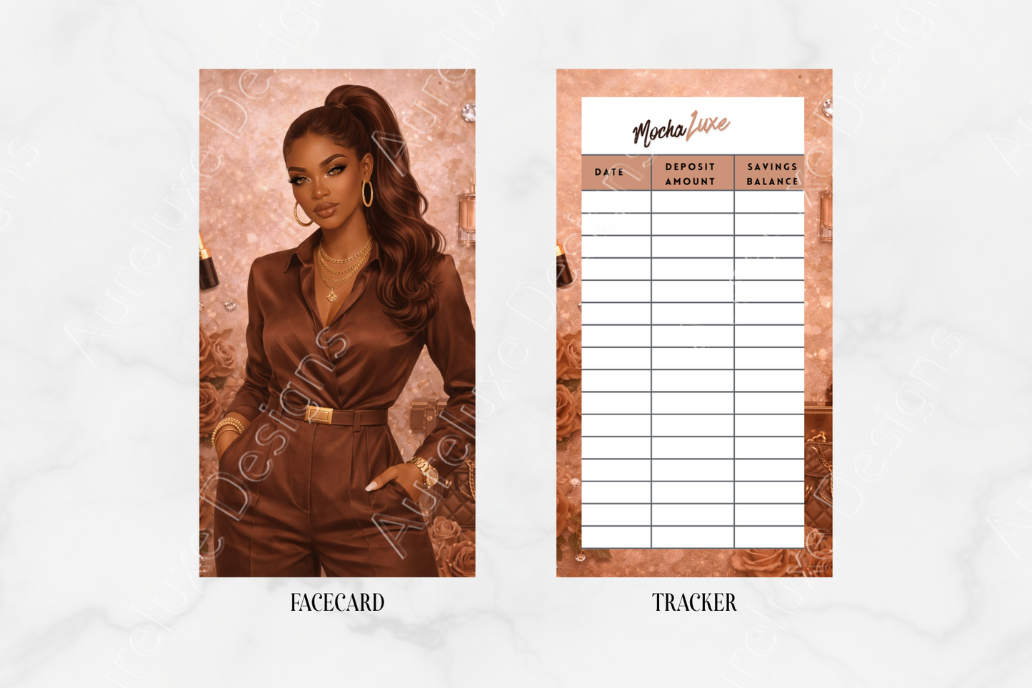 7- pc Mocha Luxe Cash Envelope Set