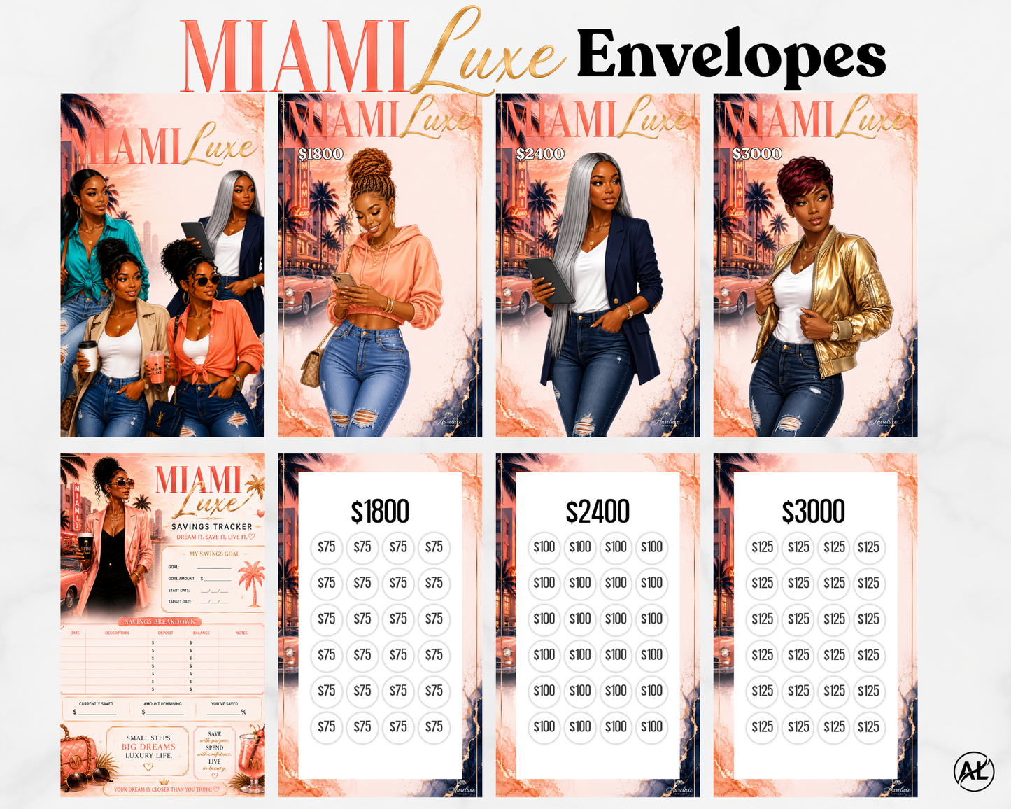 Miami Luxe Inserts and Envelope Collection
