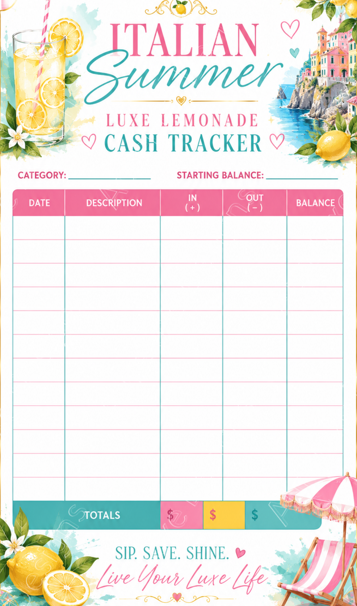 Italian Summer Insert and Envelope Collection