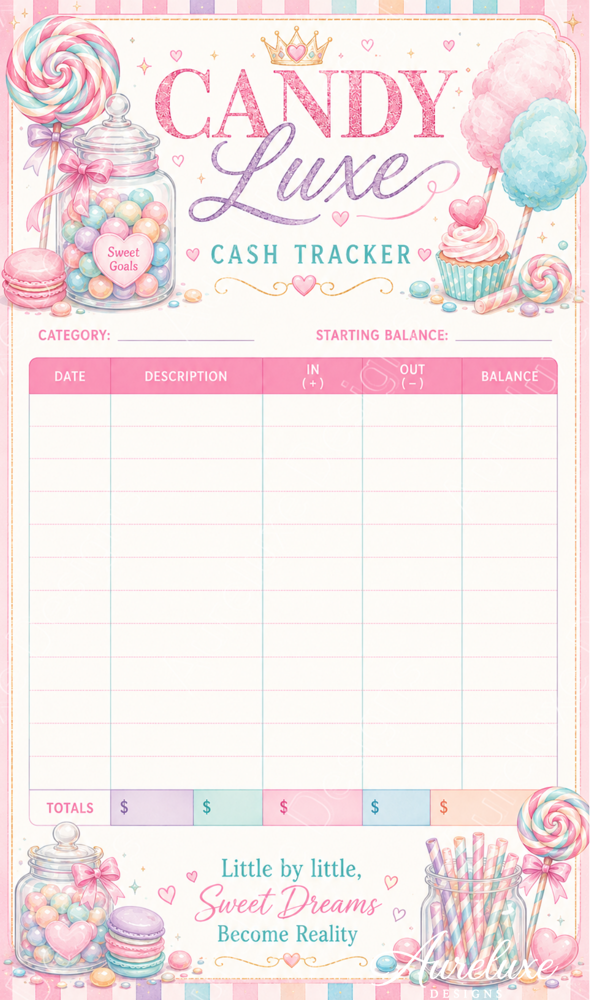 Cotton Candy Luxe Inserts and Envelope Collection