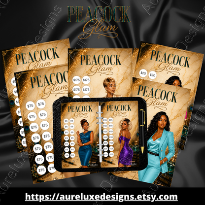 Peacock Glam  Insert and Envelope Collection