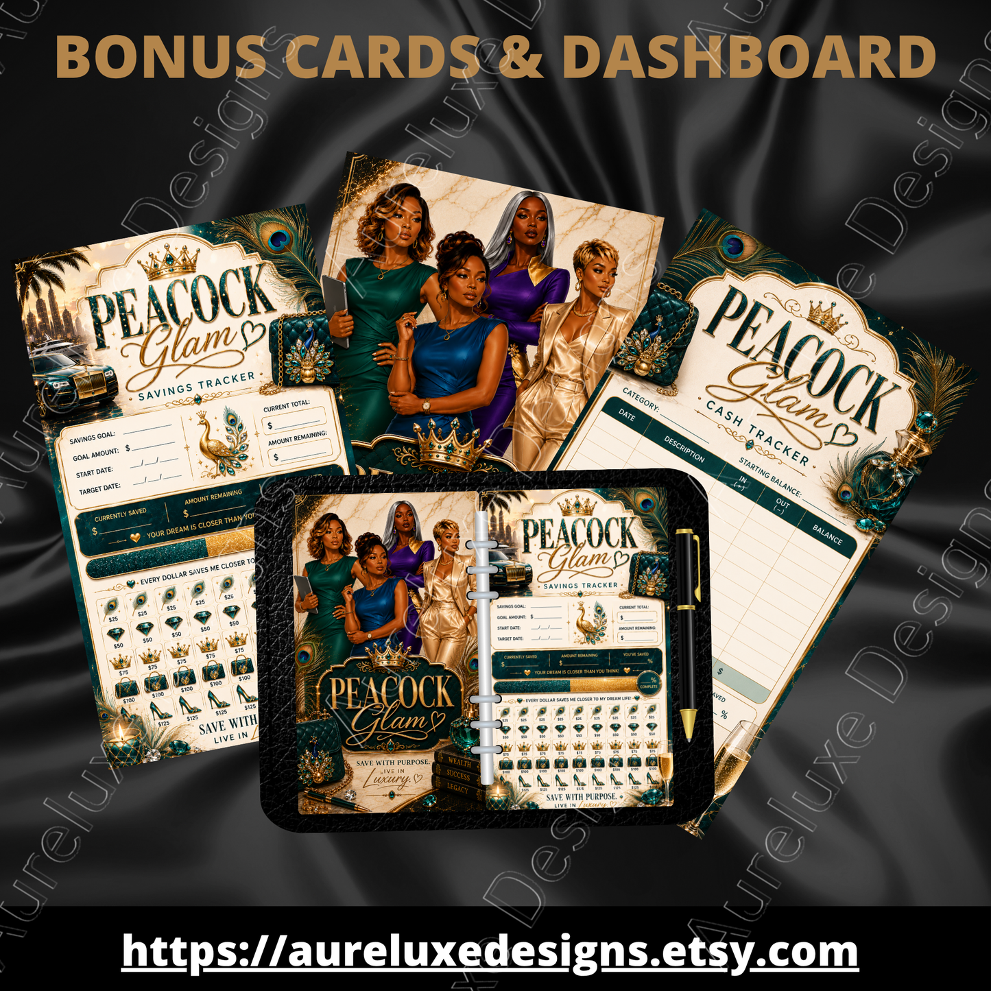 Peacock Glam  Insert and Envelope Collection