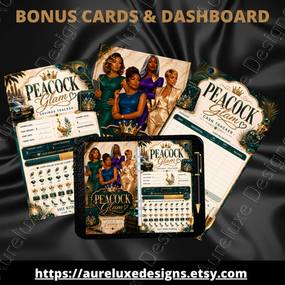 Peacock Glam  Insert and Envelope Collection