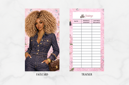 7 pc- Pink & Denim Luxe Cash Envelope Set