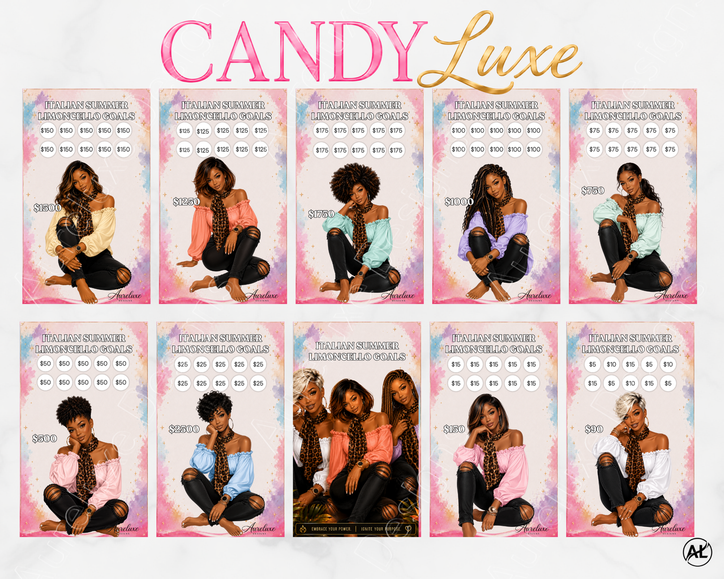 Cotton Candy Luxe Inserts and Envelope Collection