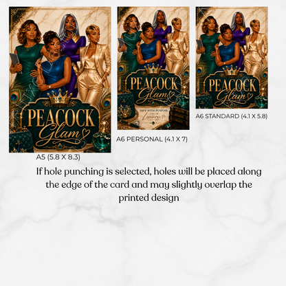 Peacock Glam  Insert and Envelope Collection