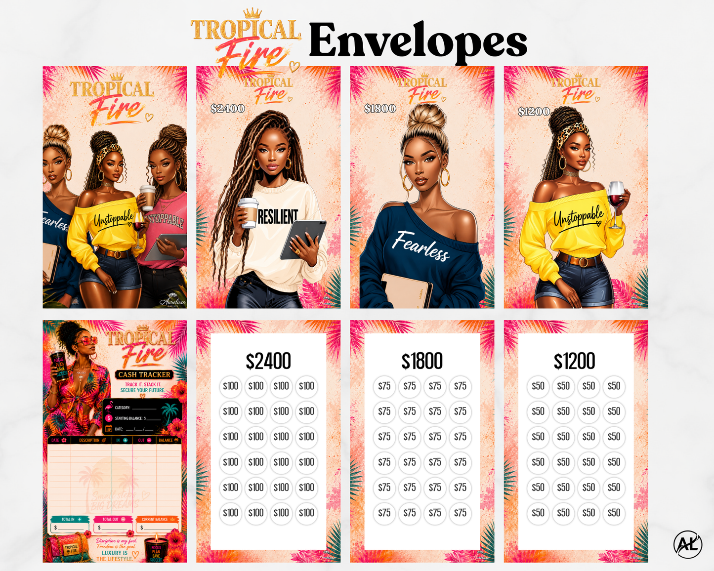 Tropical Fire Insert and Envelope Collection