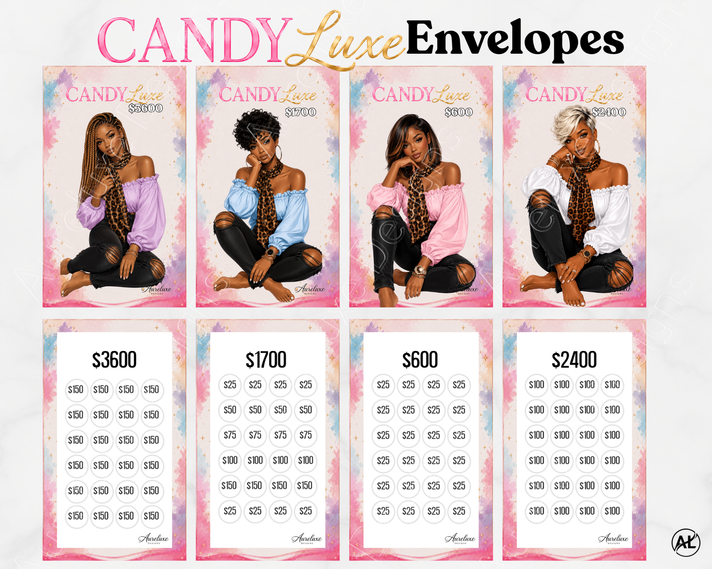 Cotton Candy Luxe Inserts and Envelope Collection