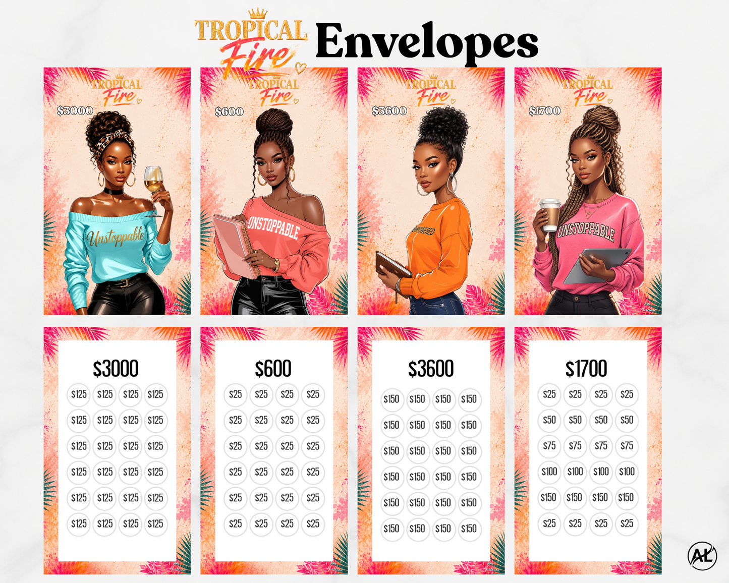 Tropical Fire Insert and Envelope Collection