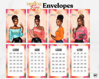 Tropical Fire Insert and Envelope Collection