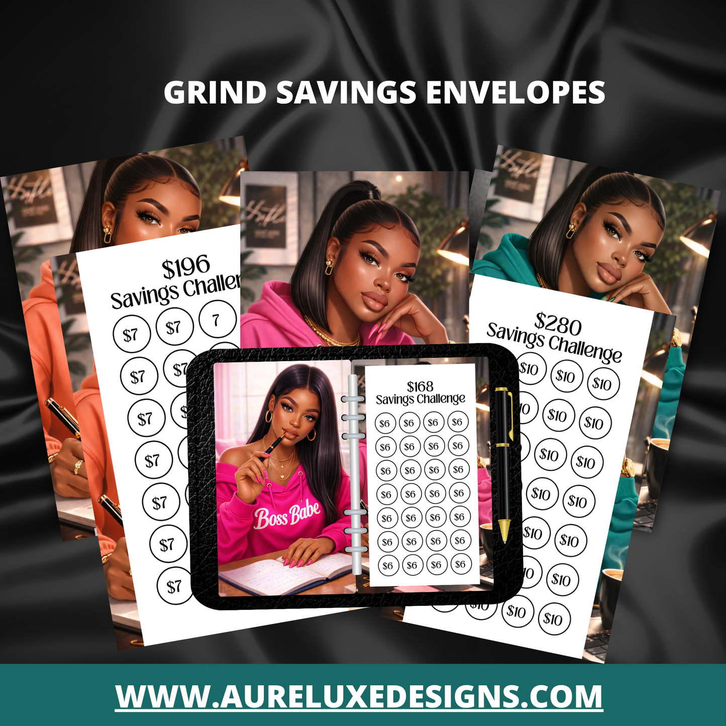 The Auréluxe Grind Savings Envelope Set