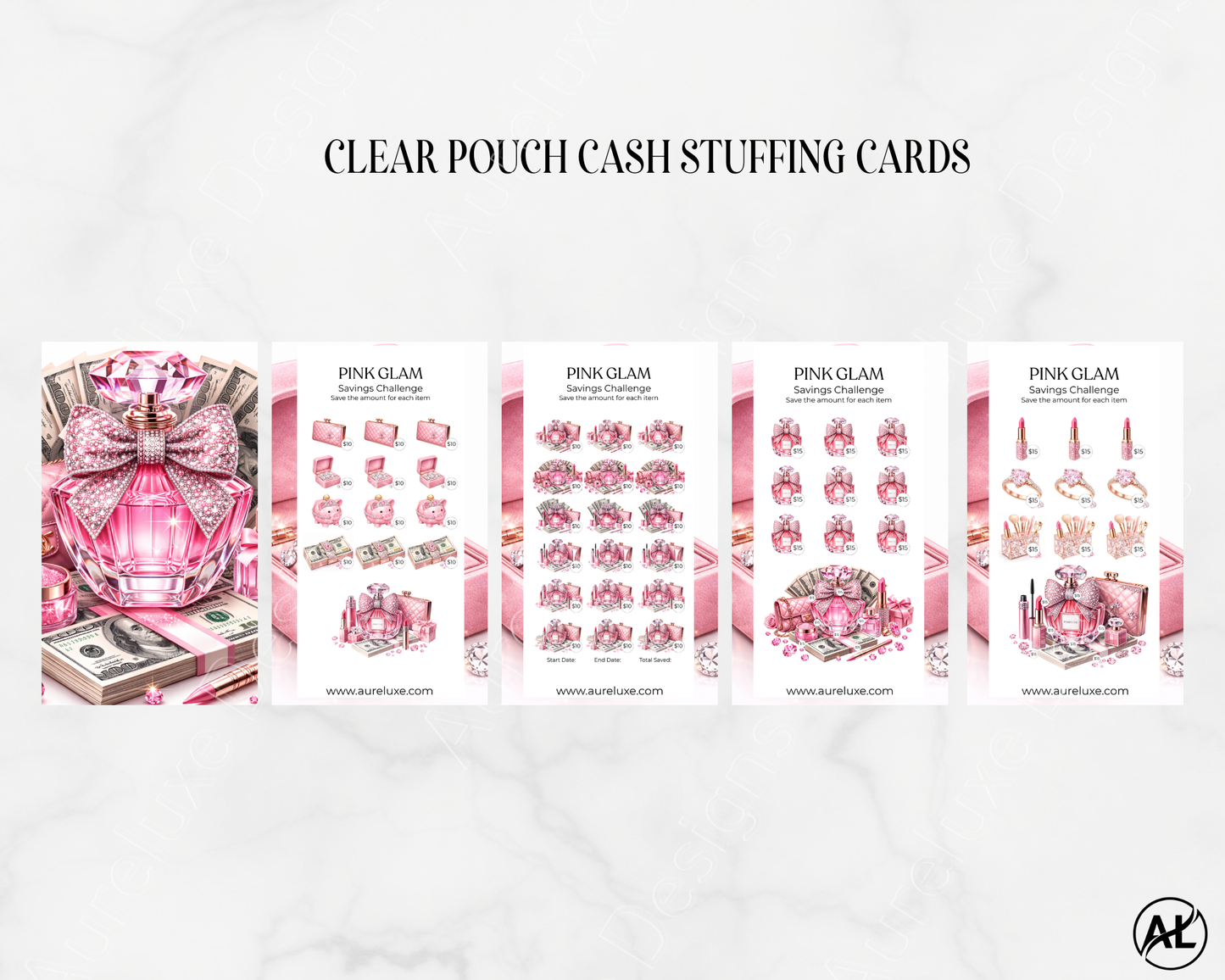 Pink Glam™ Savings Challenge Card Set