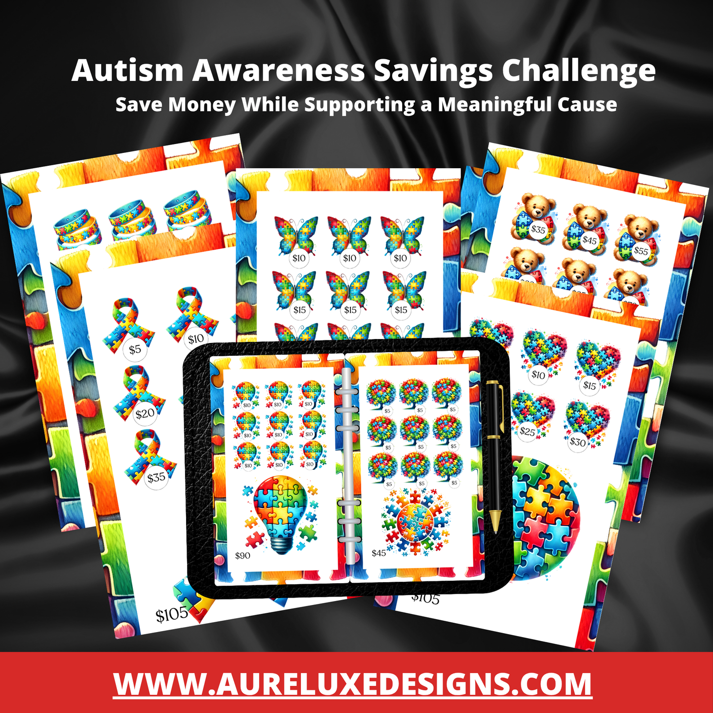 Auréluxe Autism Awareness Savings Challenge Set