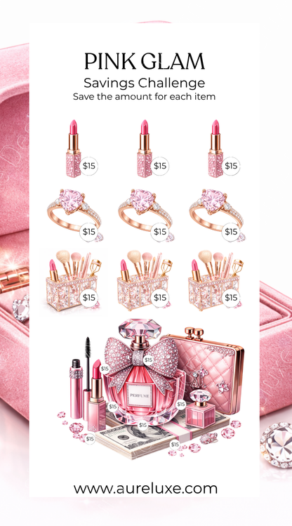 Pink Glam™ Savings Challenge Card Set